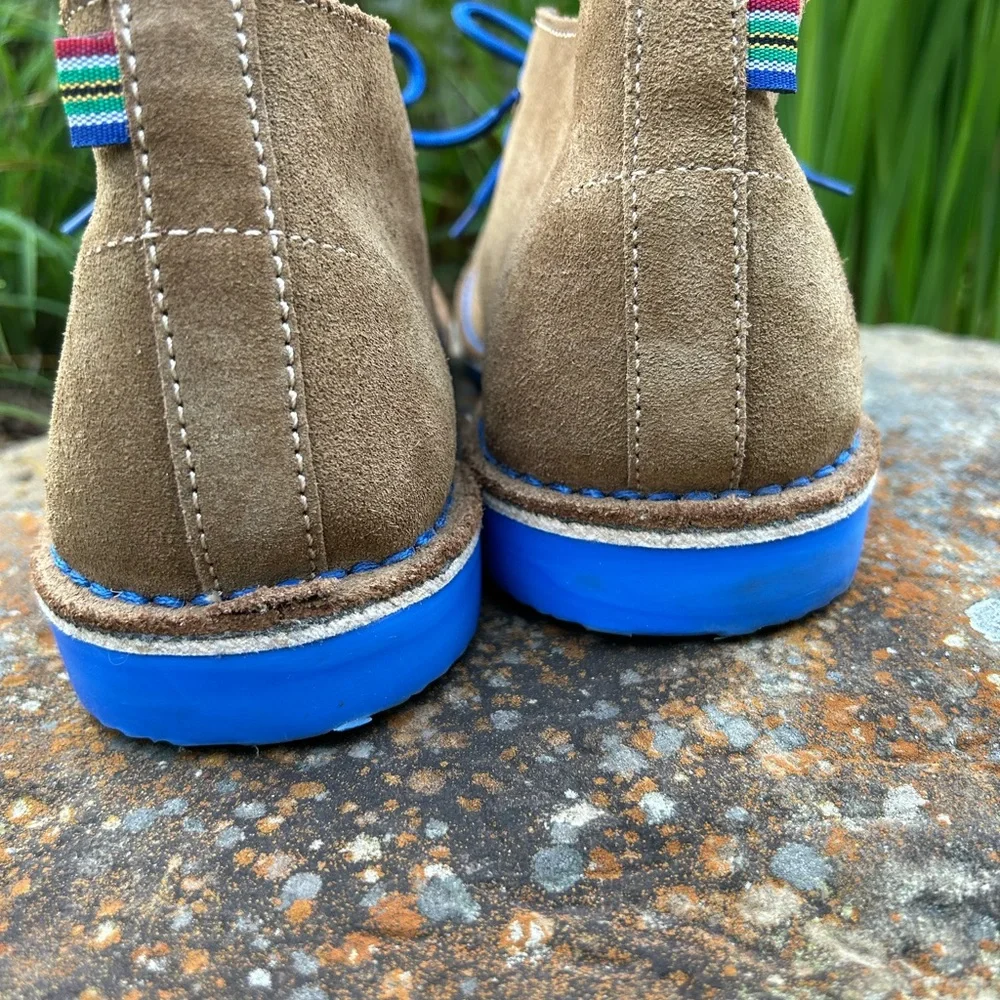 Veldskoen Heritage Tan Suede Chukka Boots Blue Mens Size 11